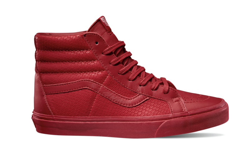 7-UCL_Sk8-Hi Reissue +_(Snake Leather) chili pepper_VN0004PBIJF