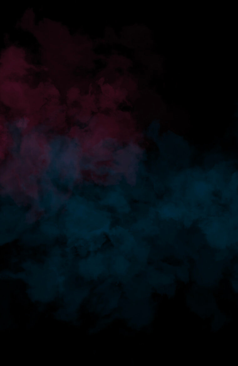 Pink, blue, and magenta colored smoke