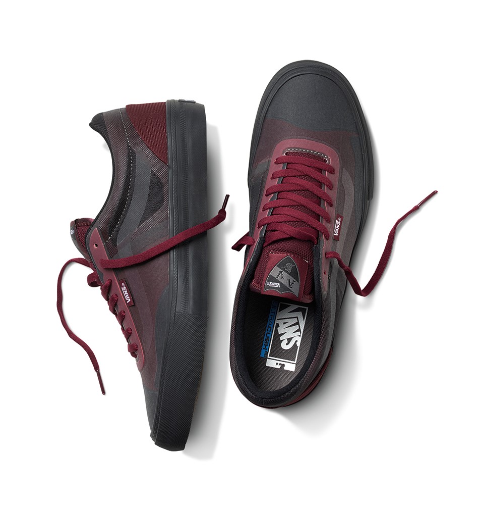vans av rapidweld pro lite leather red black skate shoes