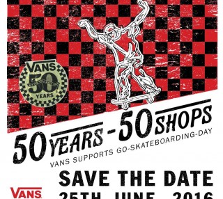 Vans 50周年之际将联合50家滑板店共同支持“世界滑板日”！就在6月25日！